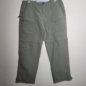 World Wide Sport Mens Convertable Pants Shorts XL 40.5 x 29.5 x 13 OD Green
